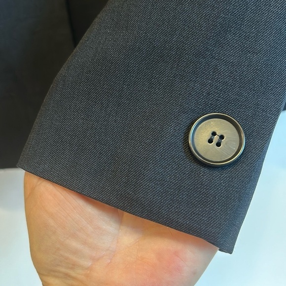 Kasper Deep Gray Black Double breasted Fitted Blazer Women’s Size 6 - Picture 5 of 9